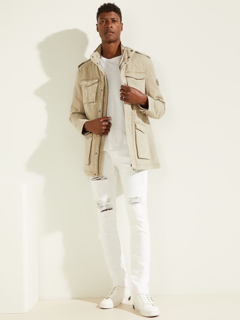 Guess military jacket deals