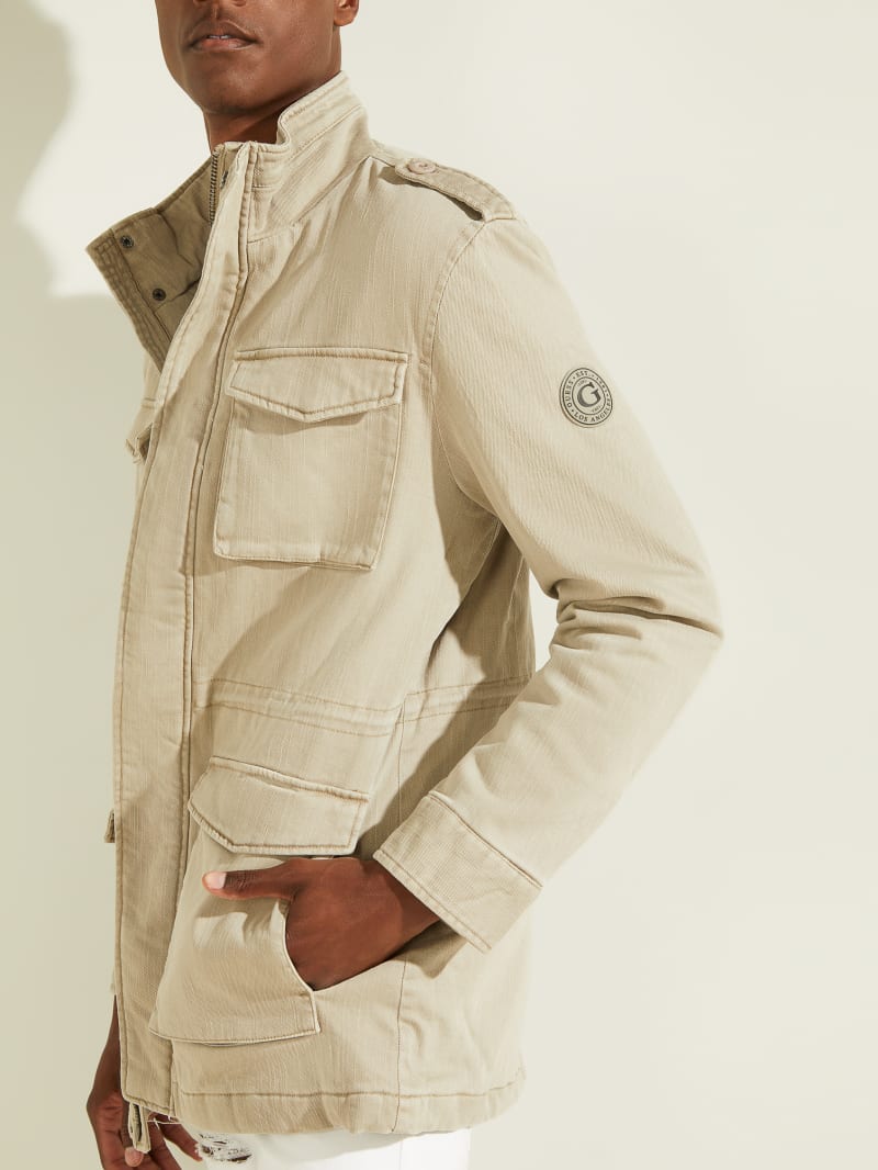 Guess military jacket deals