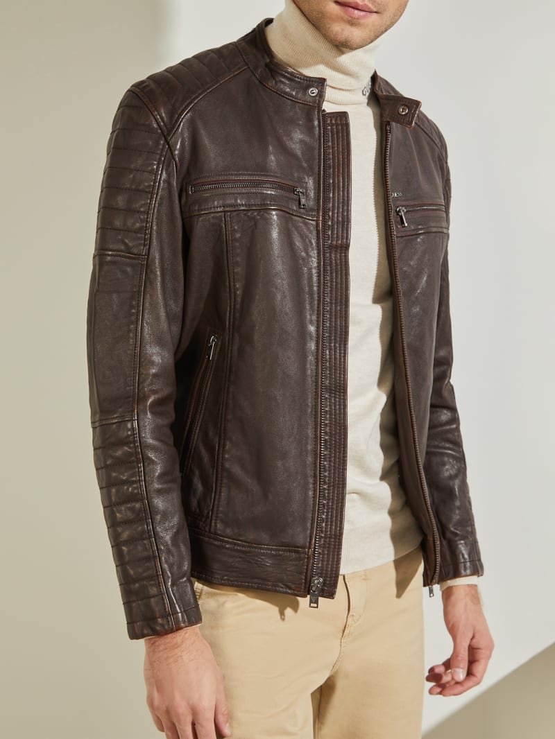 Guess Leather Biker Jacket. 3