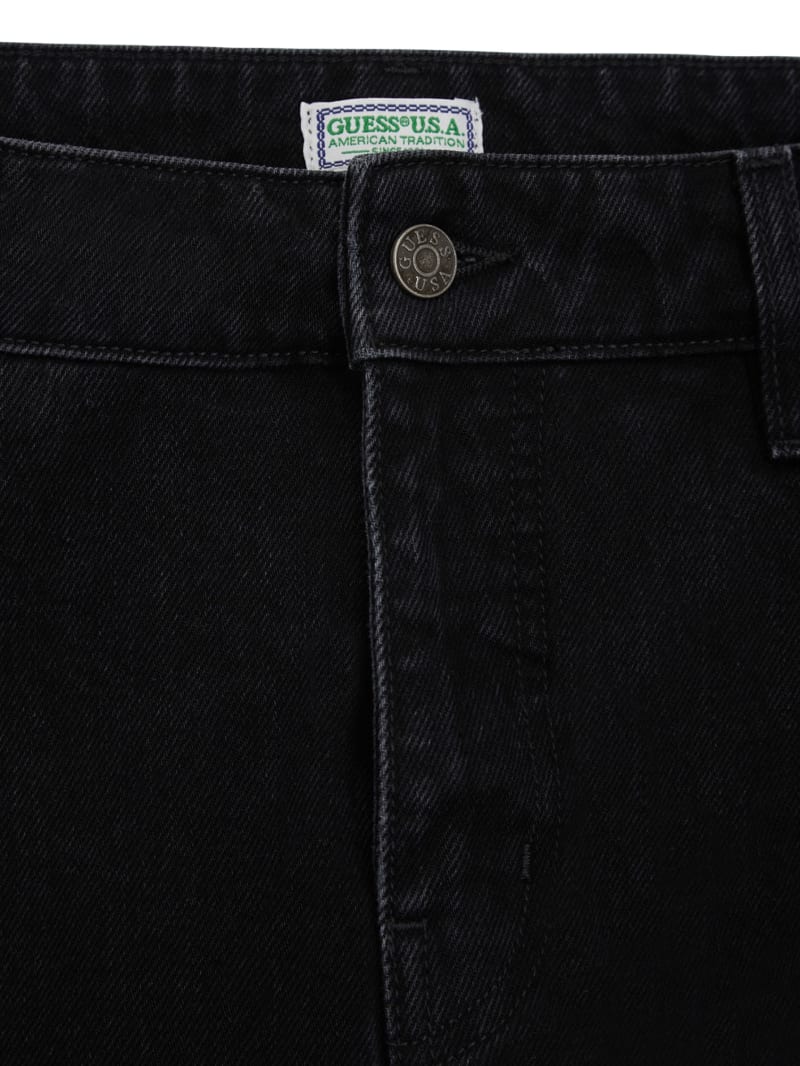 Washed Black Straight Denim Pants | GUESS