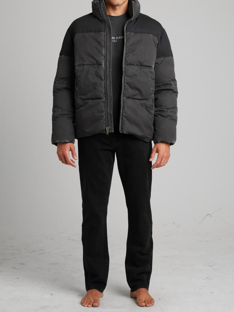 Canvas cheap puffer jacket