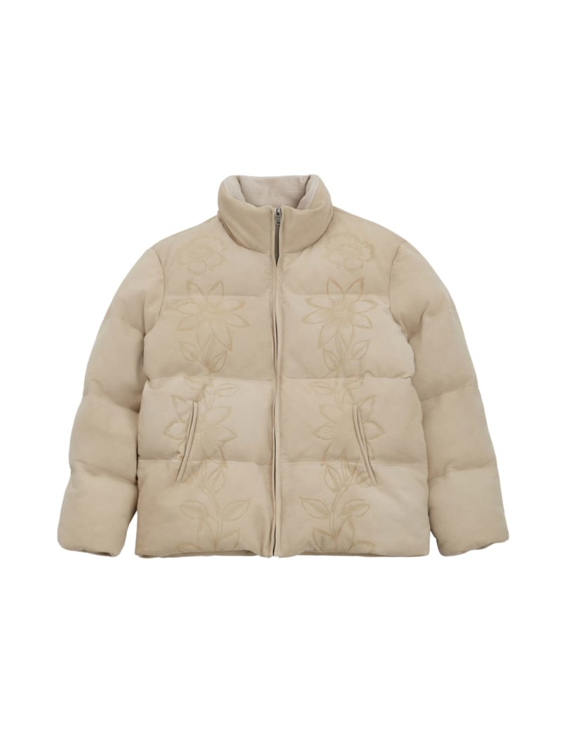 Suede Puffer Jacket