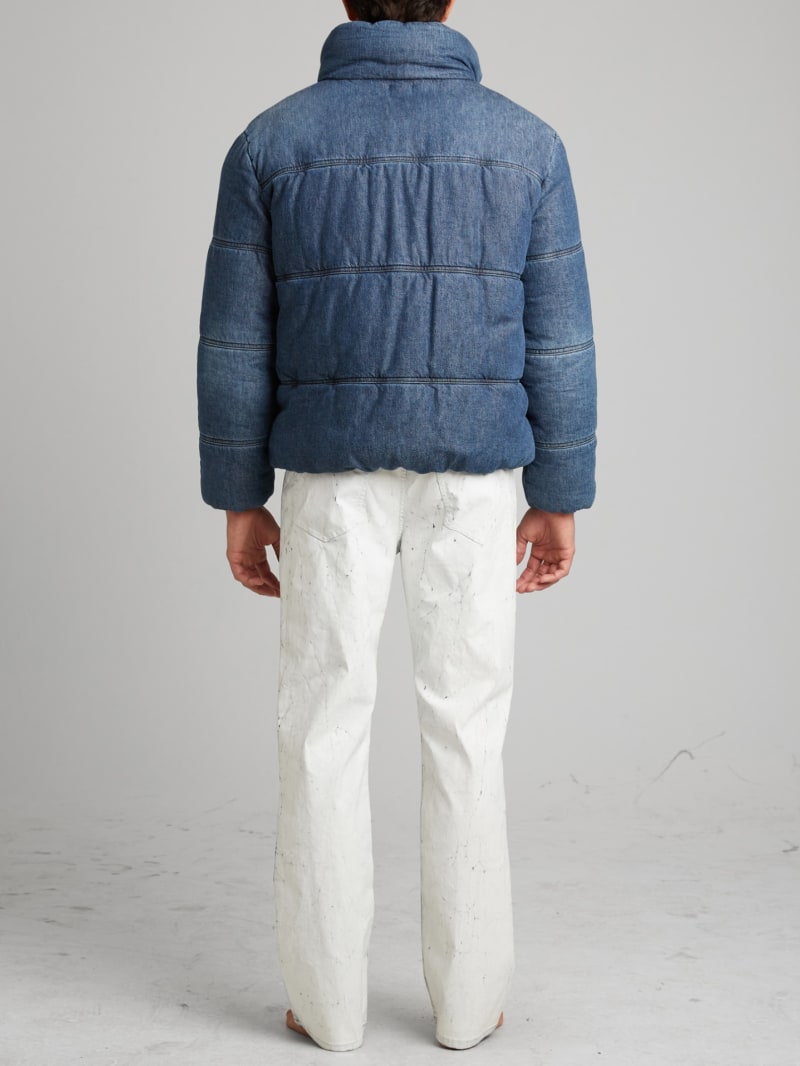 Guess denim puffer jacket best sale
