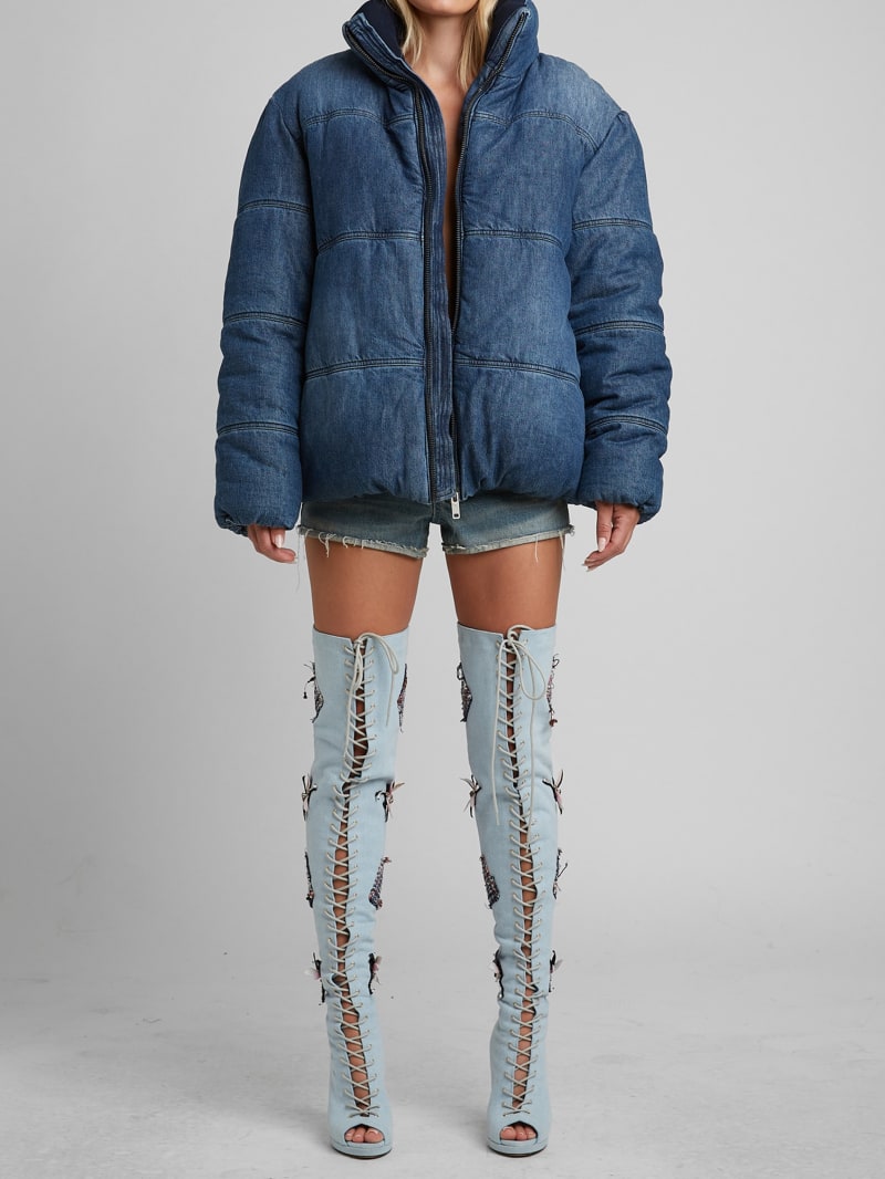 Denim Puffer Jacket