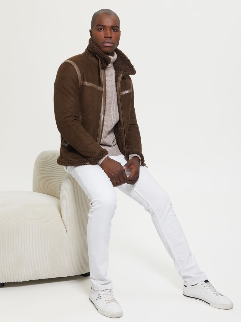 Guess discount sheepskin jacket