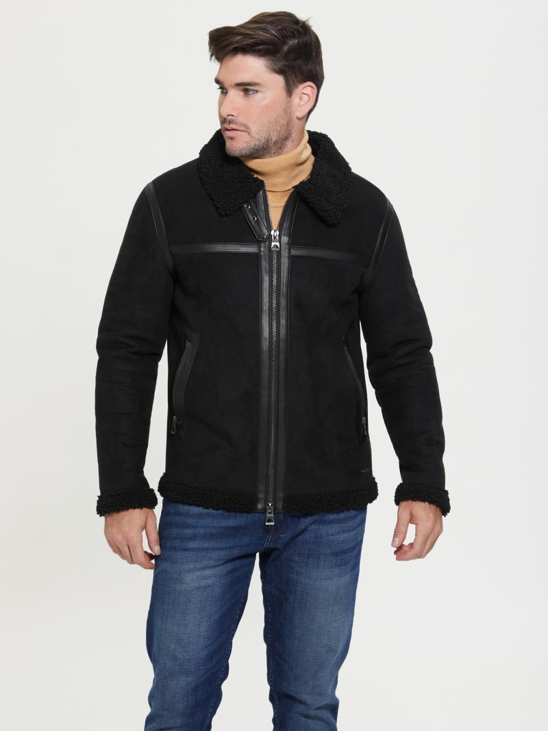 Guess fur outlet coat mens
