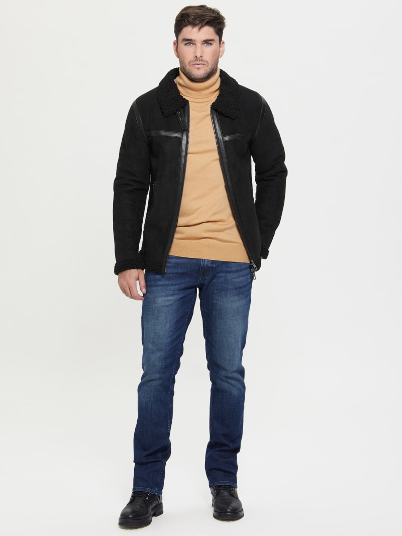 Guess shearling cheap jacket mens