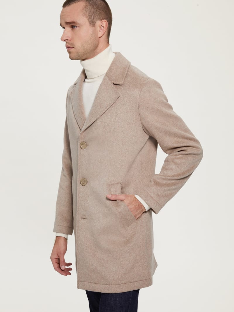 Wool-Blend Dressy Coat