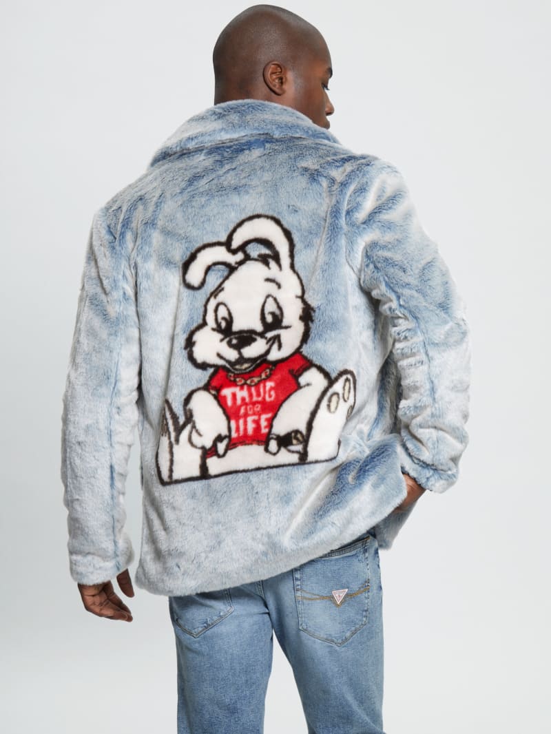 FauxFur Rabbit Peacoat GUESS