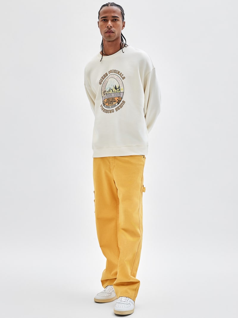 Guess yellow sweatshirt shop
