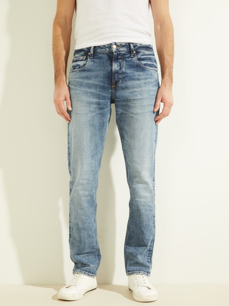 Faded Athletic Tapered Jeans