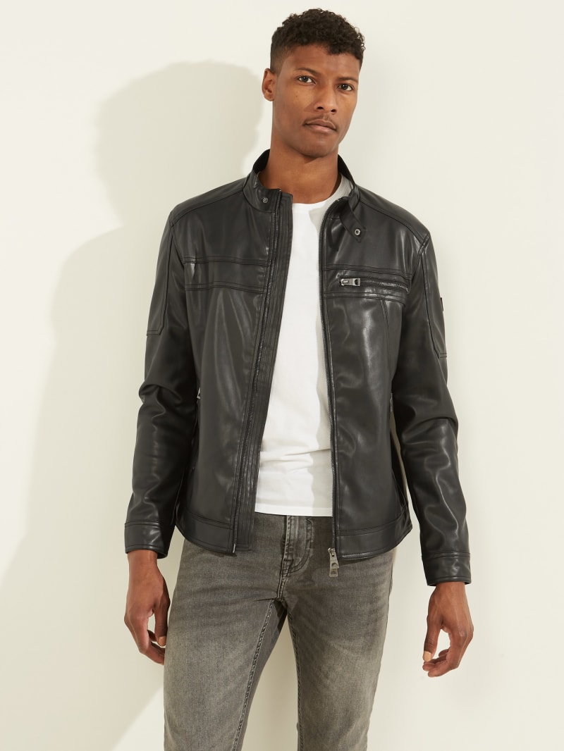 Bikkembergs Leather Jacket in Black for Men Mens Clothing Jackets Leather jackets 