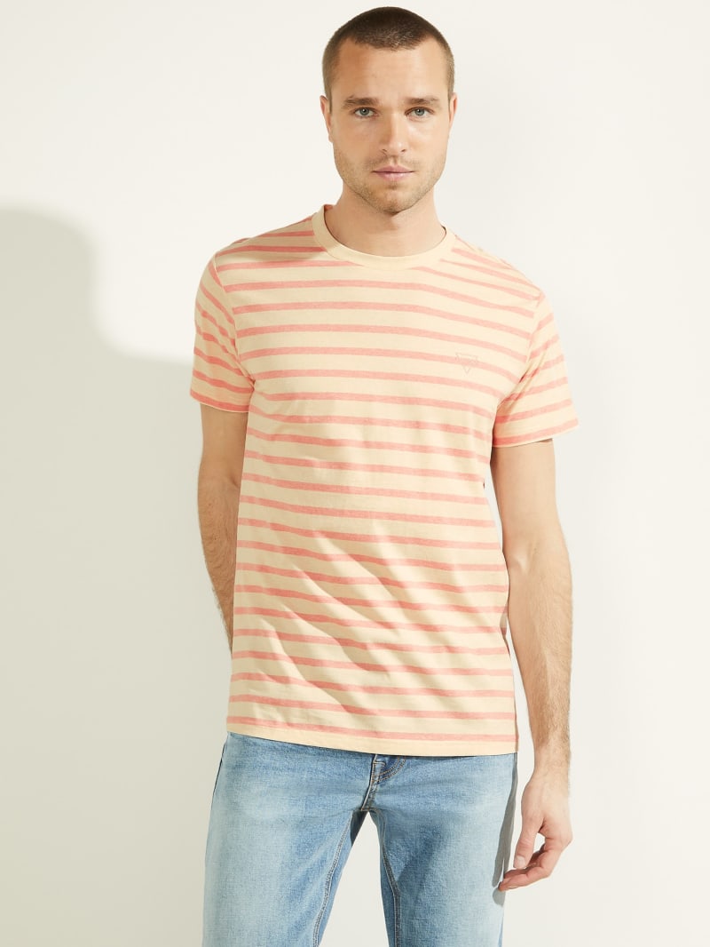 Mens guess striped tee clearance