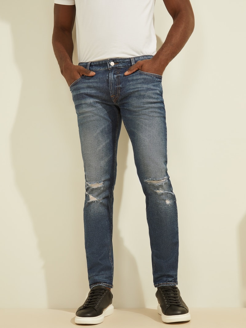 destroyed knee jeans
