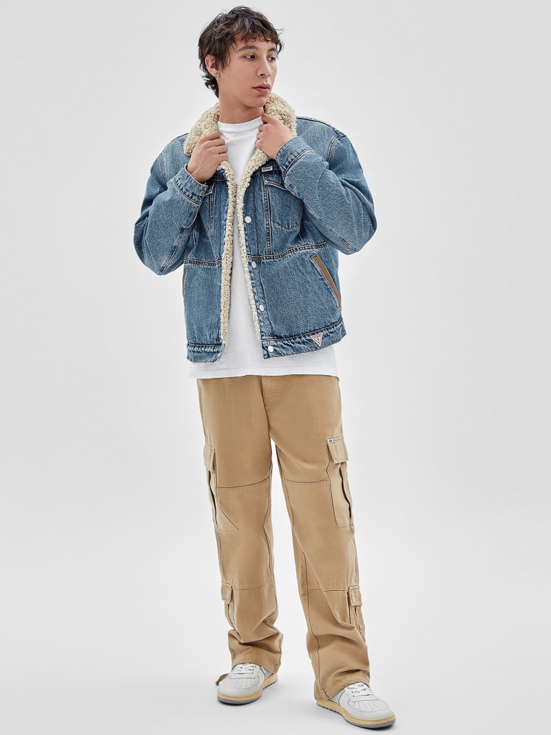 GUESS Originals Sherpa-Lined Denim Jacket | GUESS