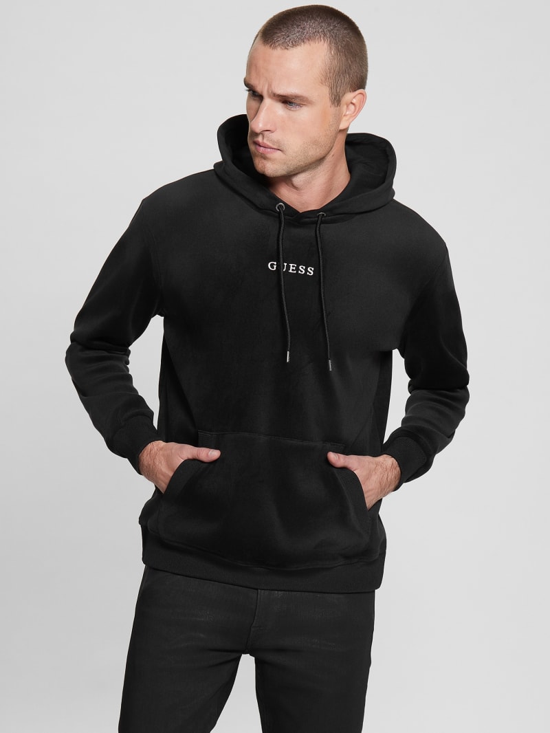 Bonded Velvet Hoodie | GUESS Canada