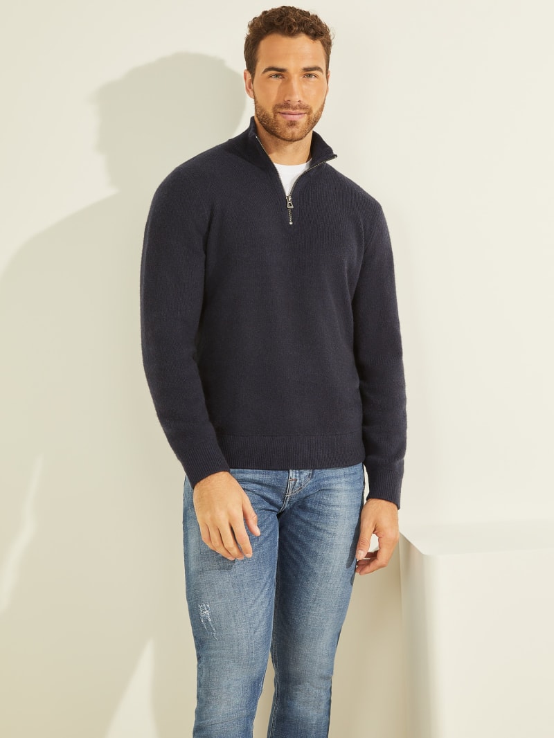 Esmere Wool-Blend Zip Sweater | GUESS Canada