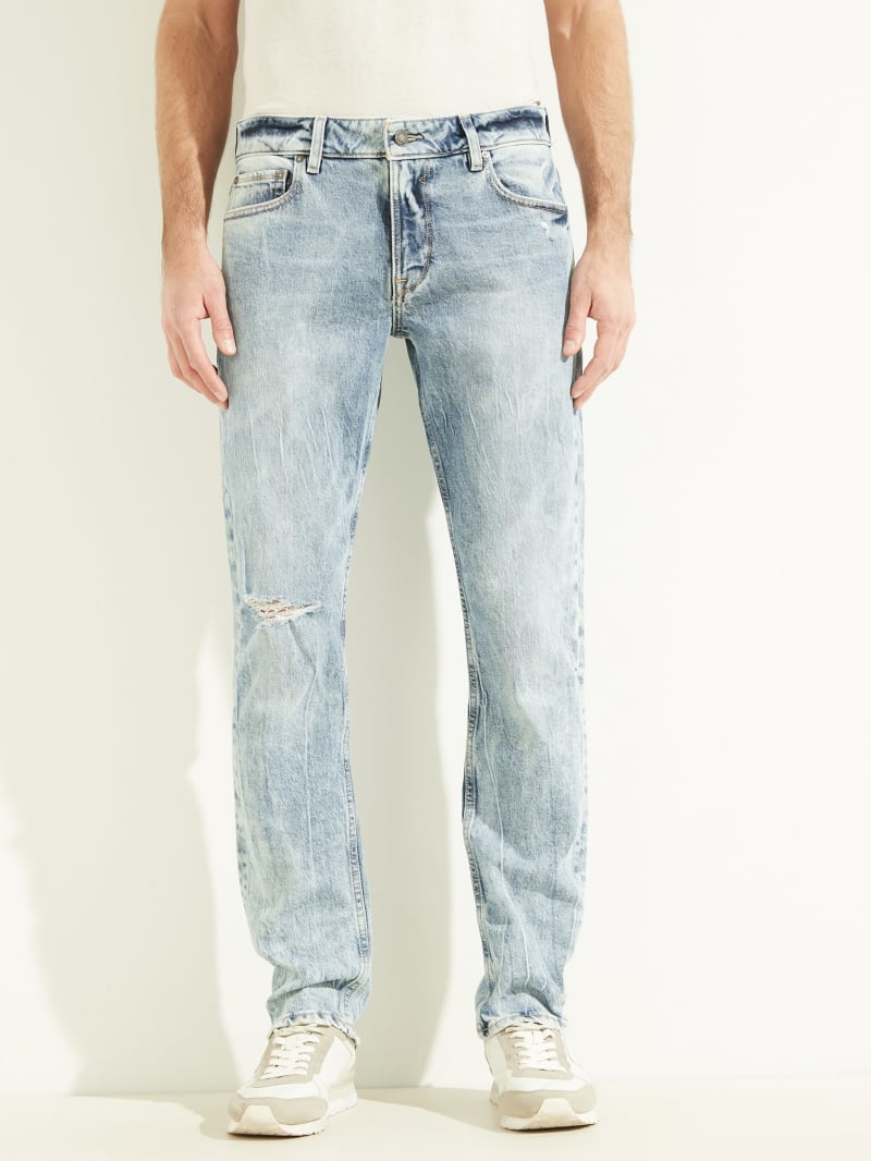 Eco Distressed Slim Tapered Jeans