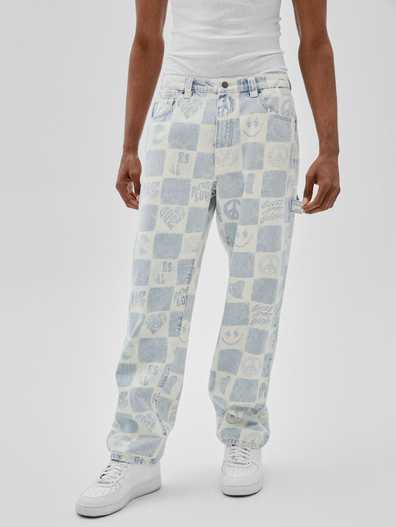 GUESS Originals x J Balvin Eco Checkered Carpenter Pants