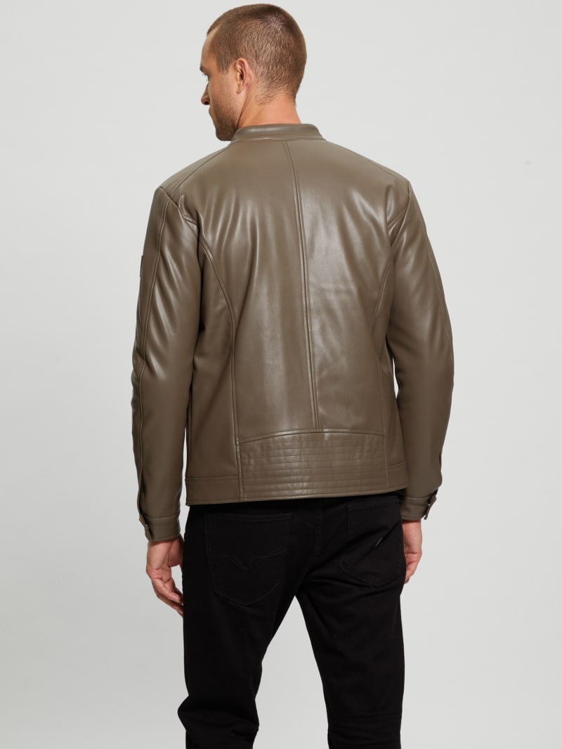 Faux-Leather Biker Jacket - thumbnail 4
