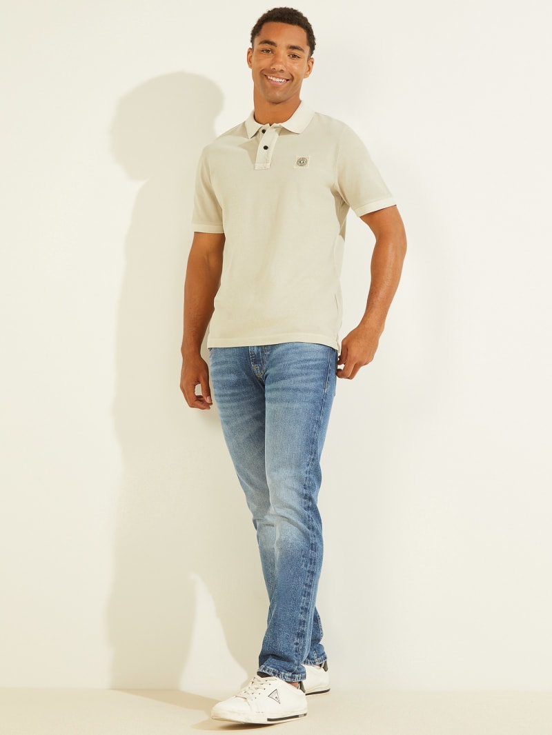 denim polo shirt