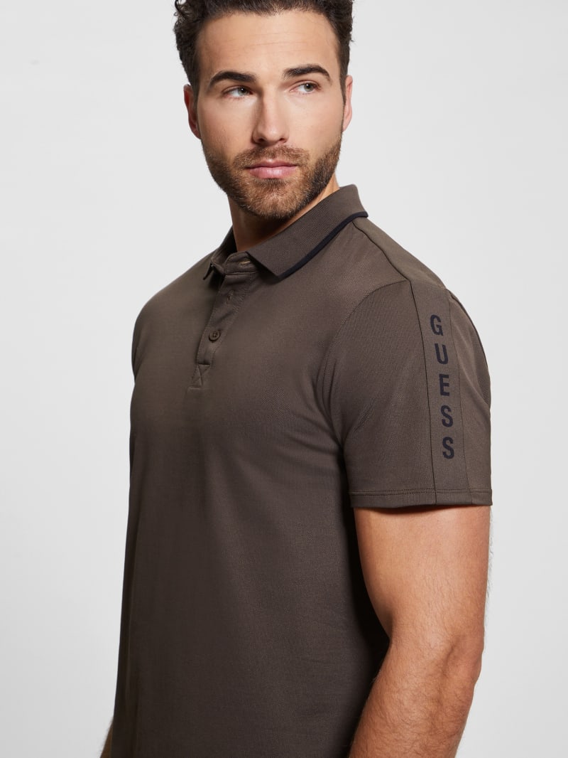 Brown guess best sale shirt