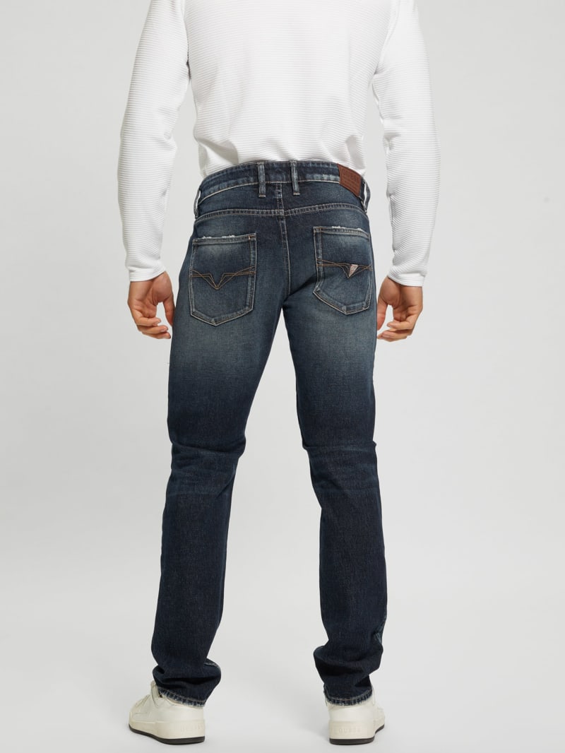 Eco Slim Distressed Tapered Pants | GUESS Canada