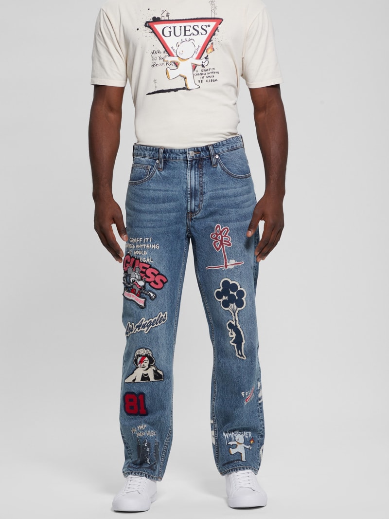 Guess patchwork jeans discount