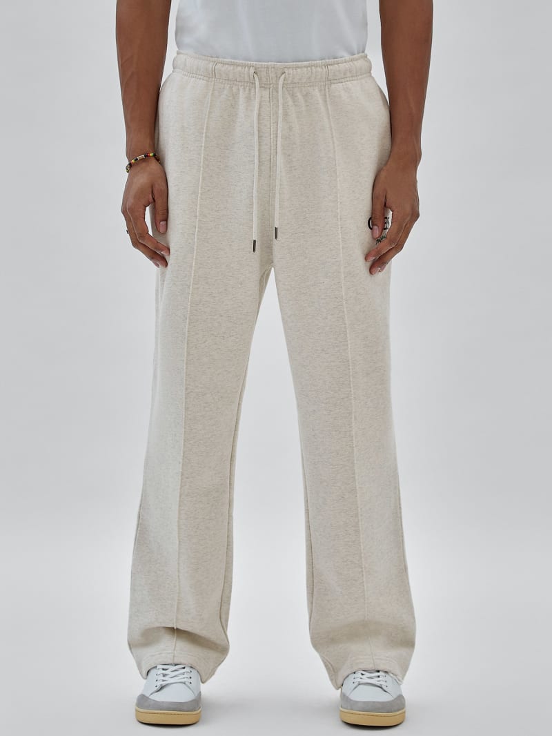 Guess Originals CLAIRE PINTUCK FLARED PANTS - Trousers - honey oat/sand 