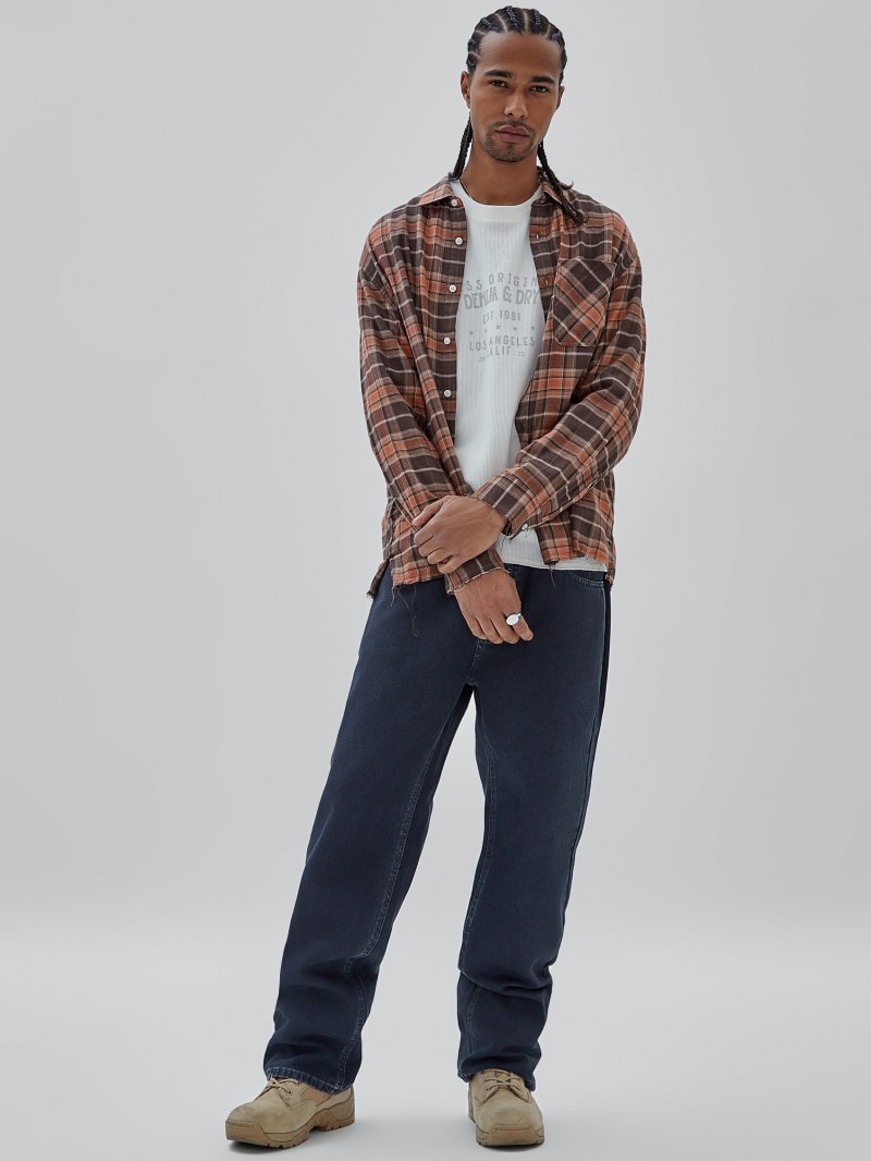 GUESS Originals Washed Flannel Shirt