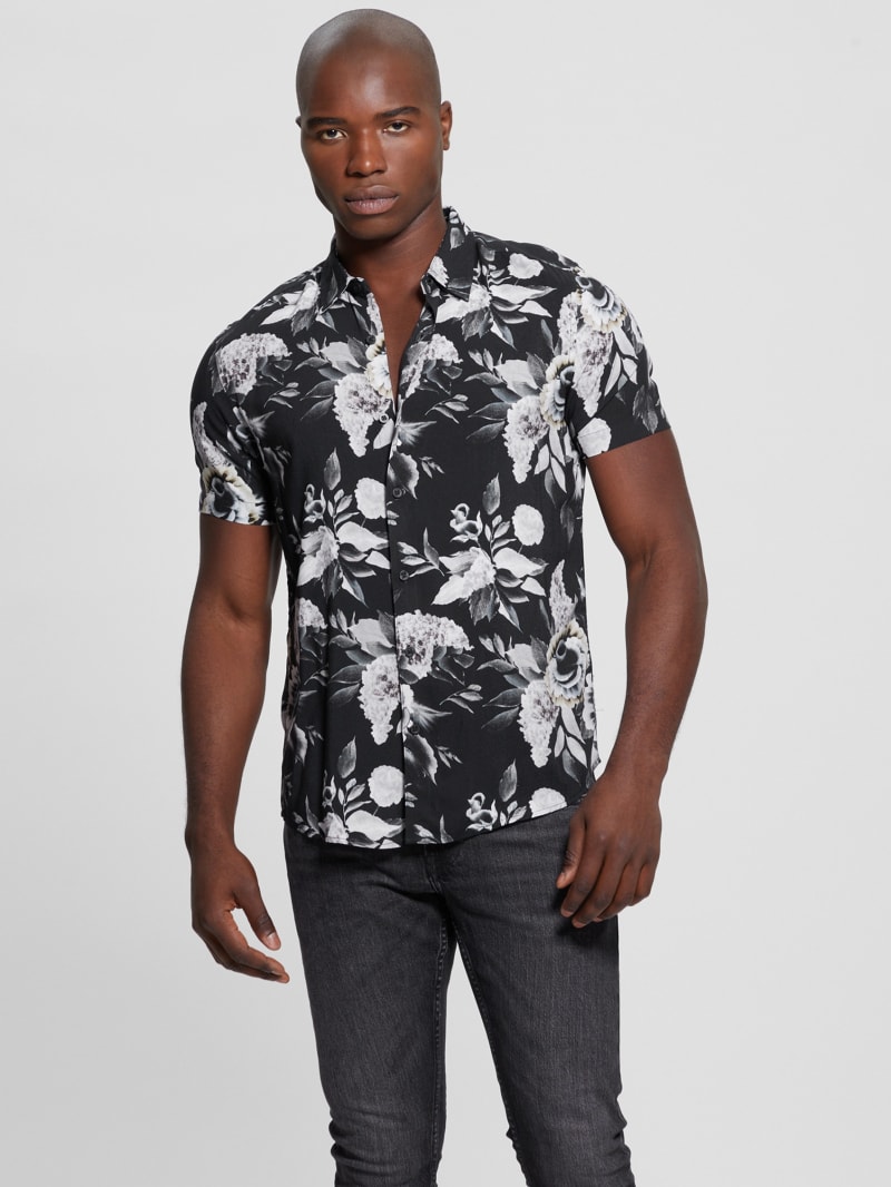 Guess floral shirt clearance