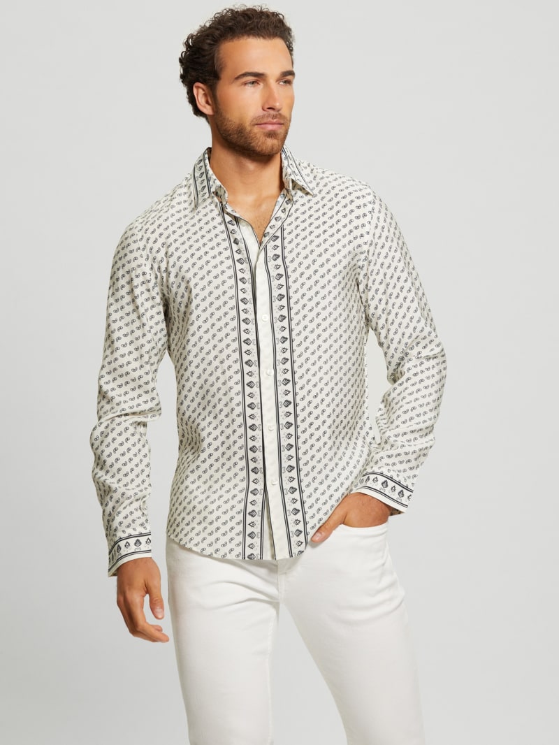 White 2025 bandana shirt
