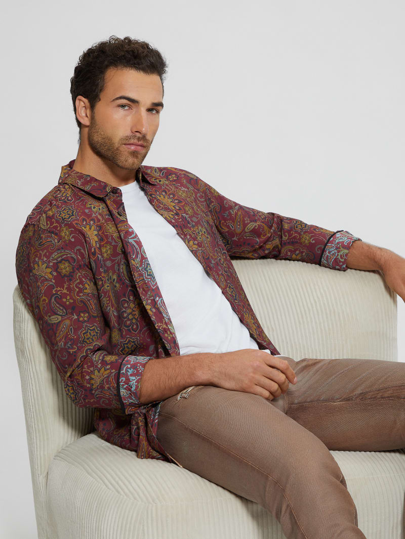 Eco Sandwash Jacobean Shirt | GUESS