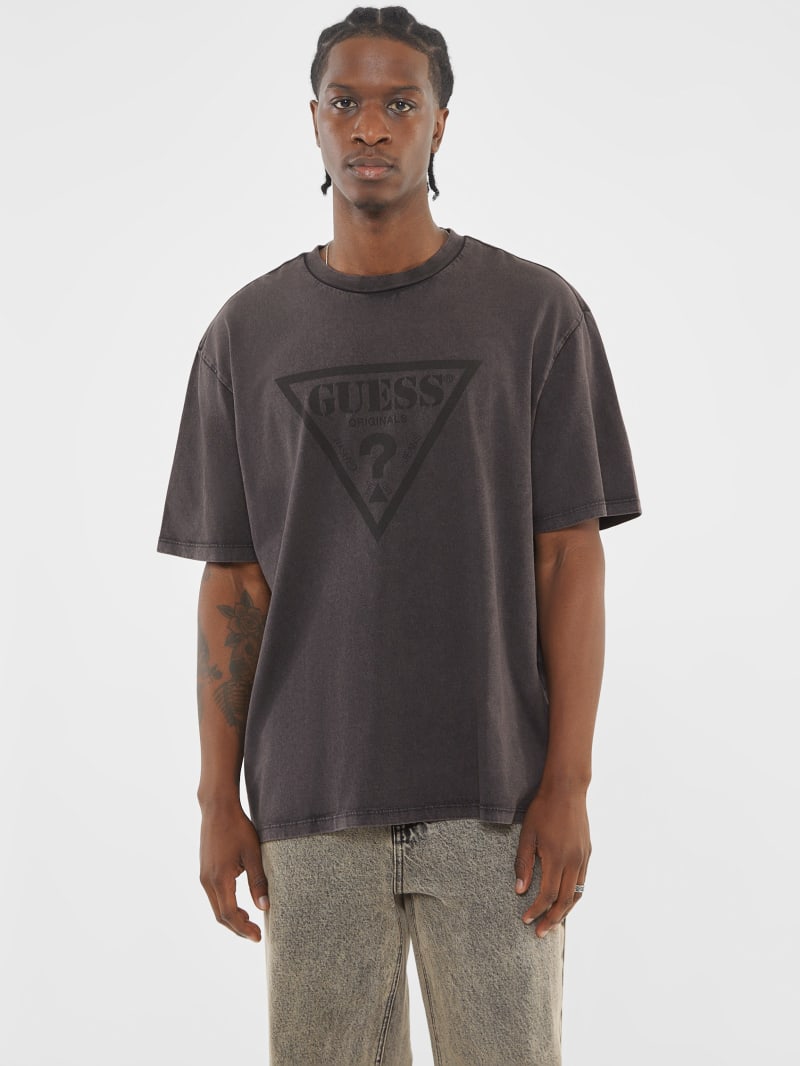 Guess originals oversized triangle logo tee top