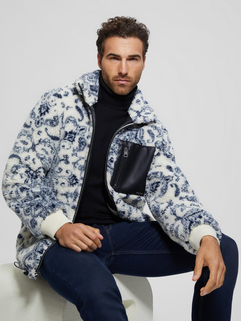 Guess jacket blue deals