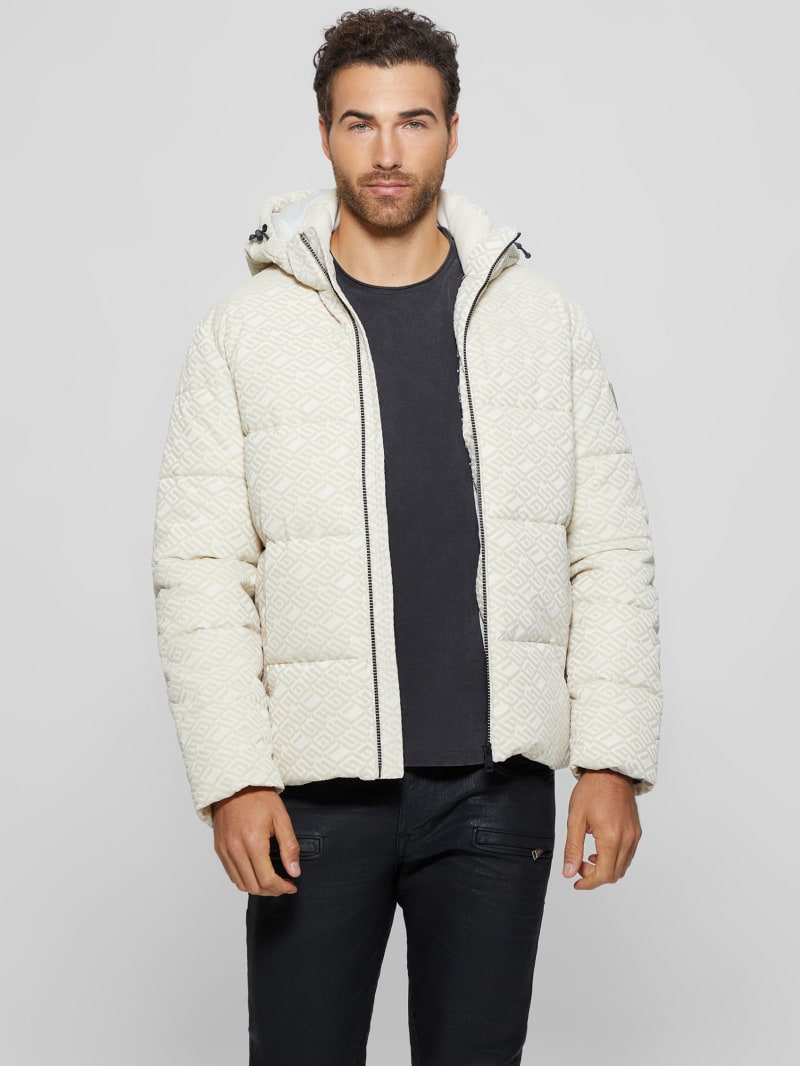 Guess mason hooded puffer best sale jacket