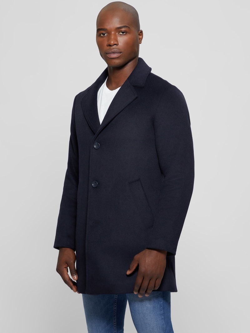Guess wool coat mens deals