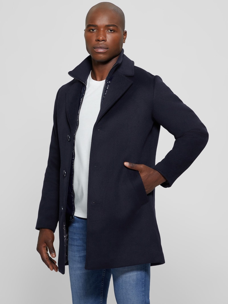Wool Blend Coat GUESS Canada
