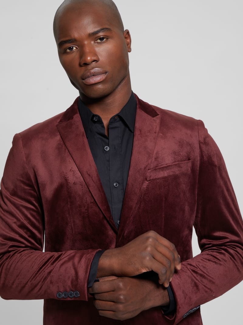 Mens burgundy velvet blazer new arrivals