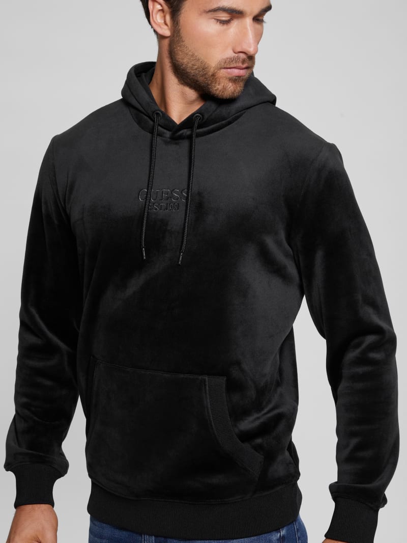 Guess hoodie black hot sale