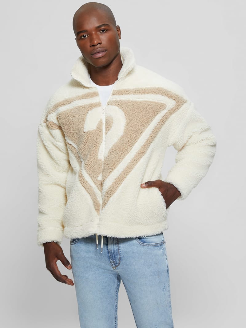 Guess sherpa hoodie top