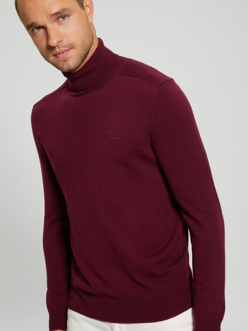 Silk-blend sweatshirt - Burgundy marl - Men