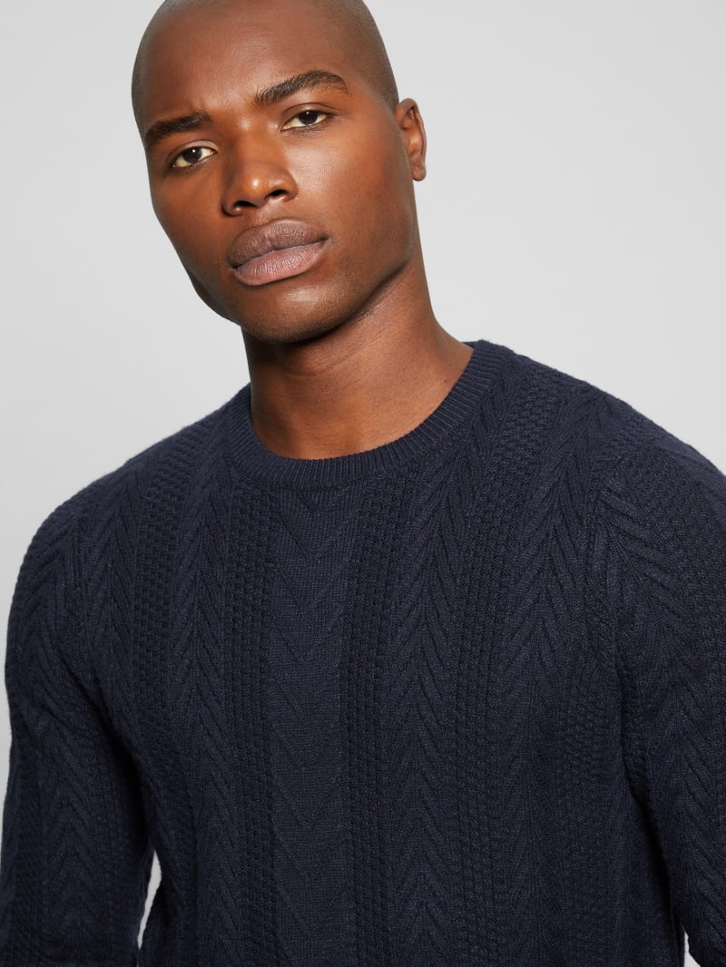 Eco Ethan Cable Knit Sweater | GUESS