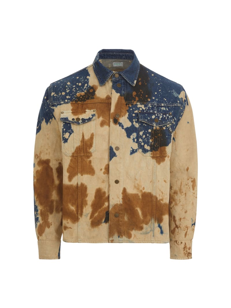 bleached denim trucker jacket | GUESS