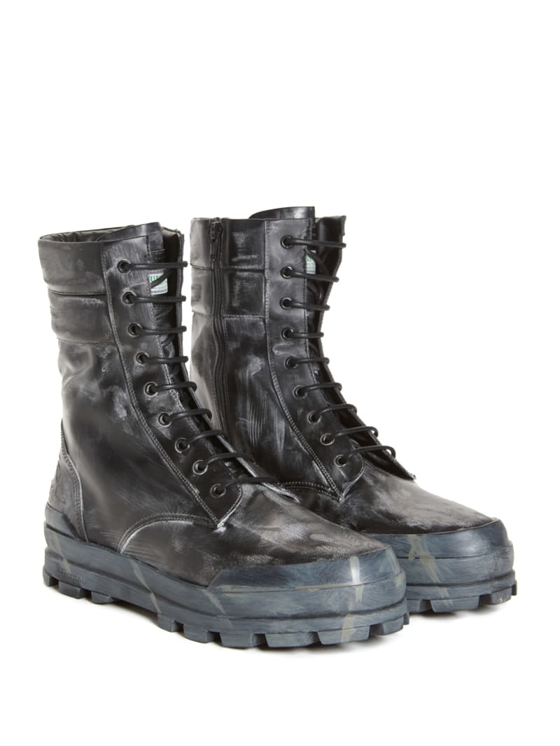 Guess boots mens on sale zipper