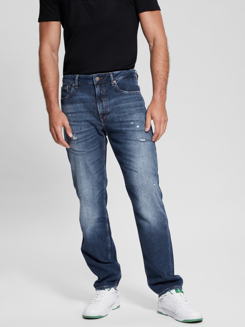 Eco Drake Distressed Tapered Jeans