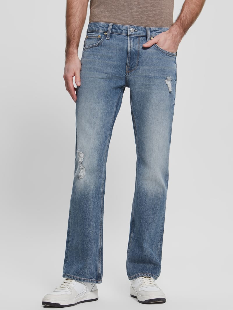 Eco Distressed Bootcut Jeans