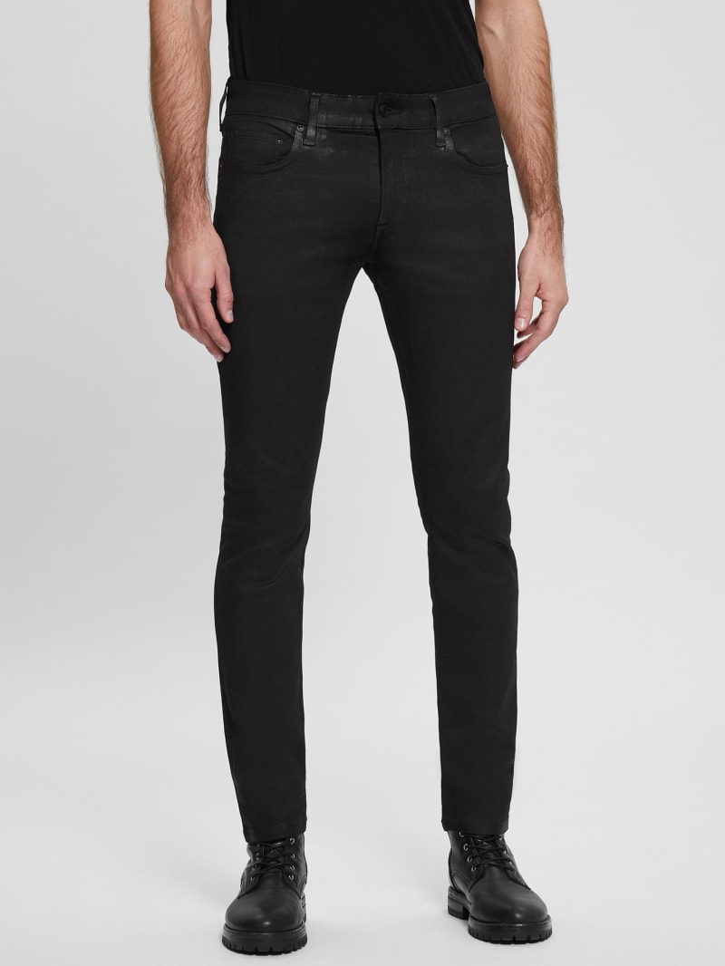 Guys black skinny jeans online