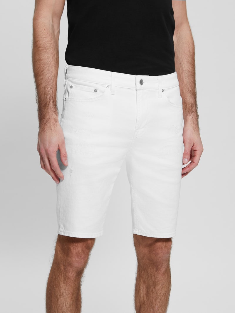 White knee shorts cheap