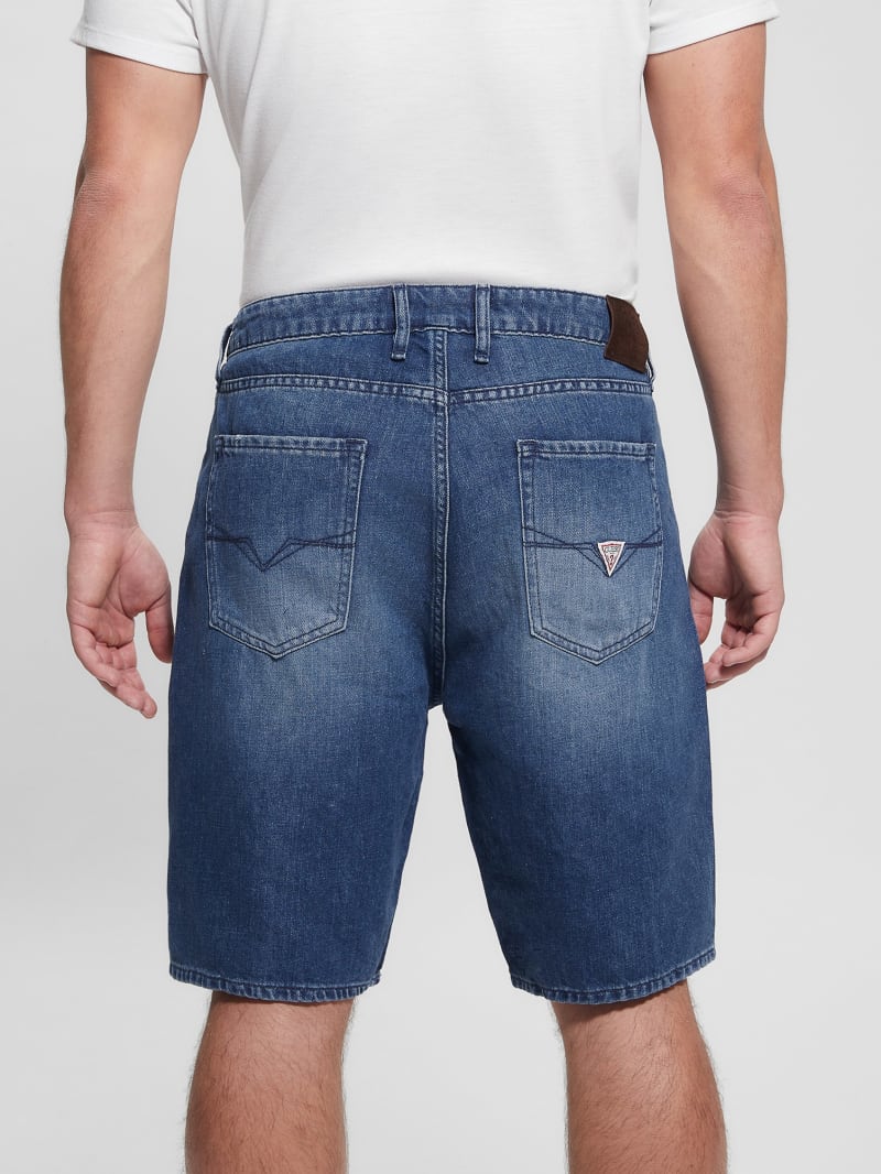 Mens guess denim shorts clearance